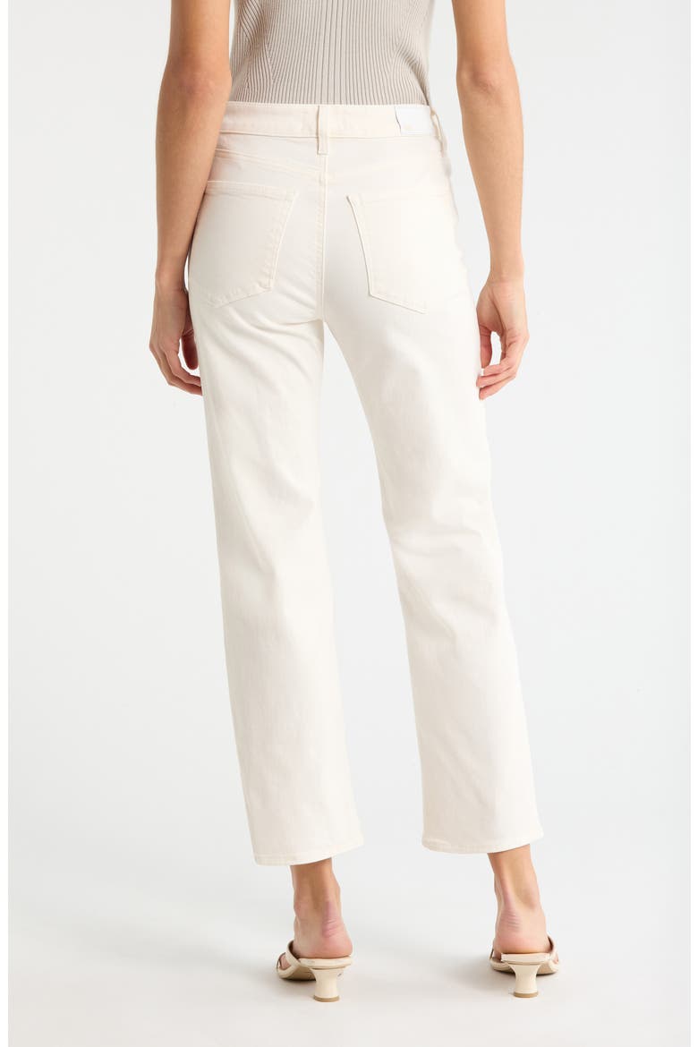 Stevie High Waist Ankle Straight Leg Jeans, Alternate, color, CREAM CLOUD