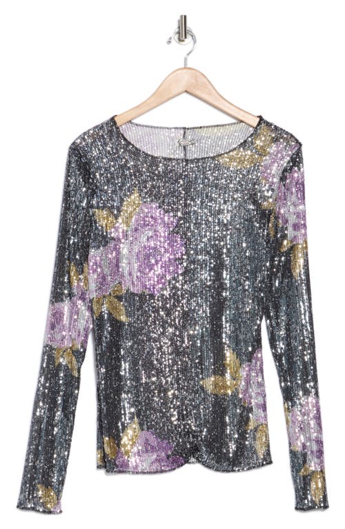 Free People Gold Rush Sequin Top In Guacamole