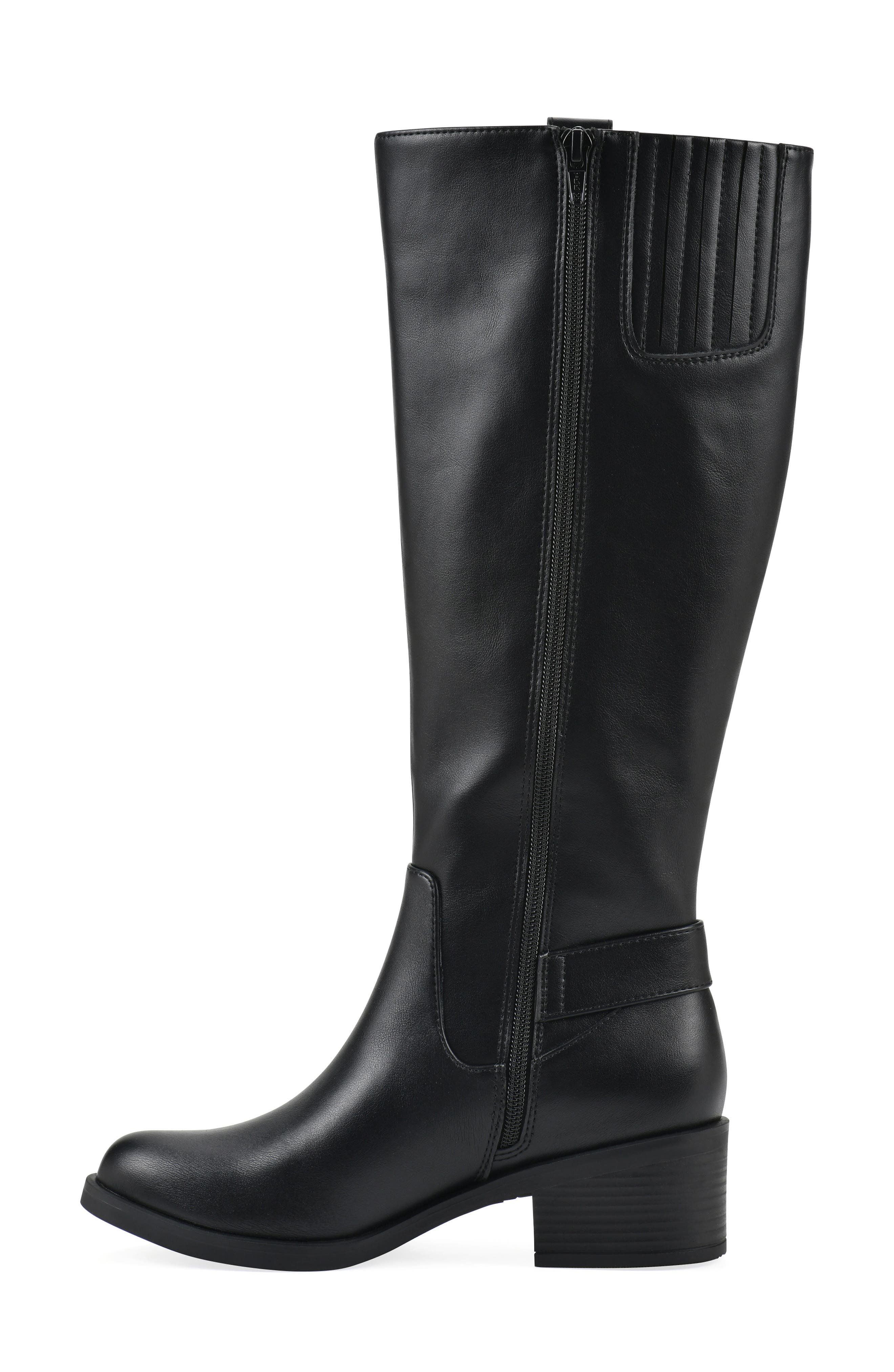 White Mountain Footwear Calzone Knee High Boot, Alternate, color, Black/ Smooth