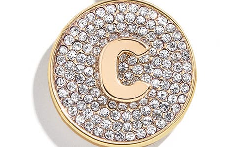 Baublebar Pavé Initial Pendant Necklace In Gold C