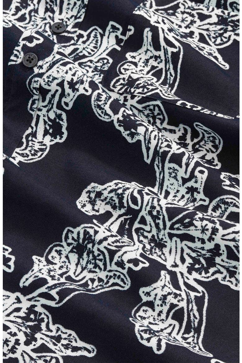 Deon 50055 Print Woven Shirt, Alternate, color, NAVY BLUE