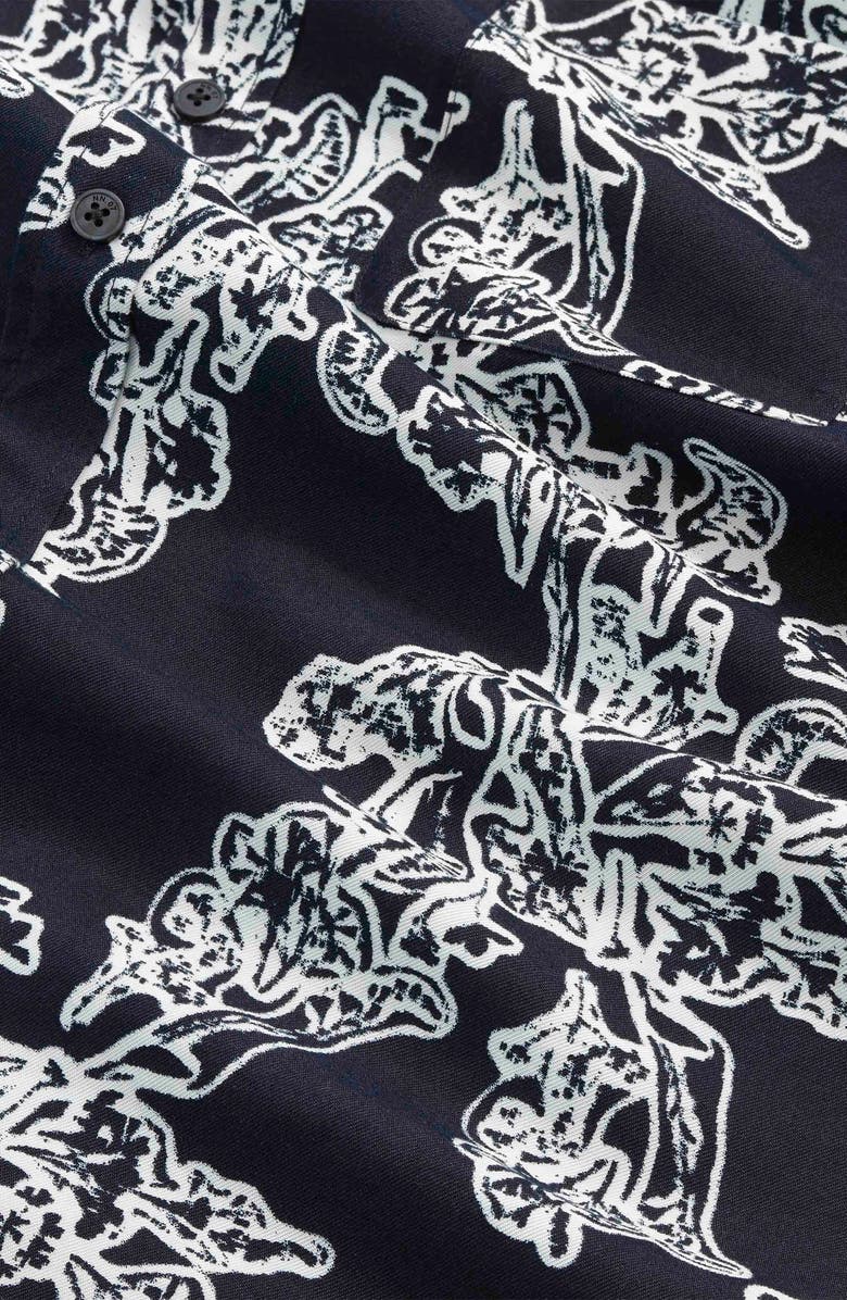NN07 Deon 50055 Print Woven Shirt, Alternate, color, Navy Blue