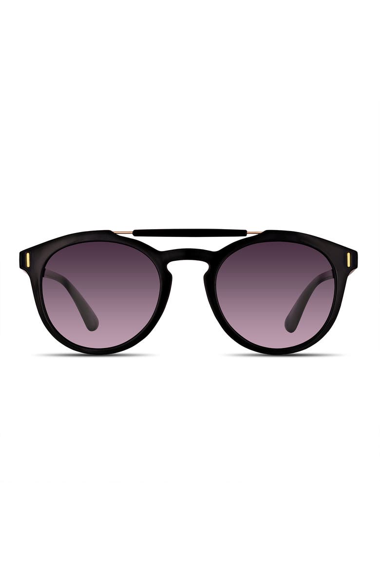 Velvet Eyewear Amelia Sunglasses, Main, color, Black