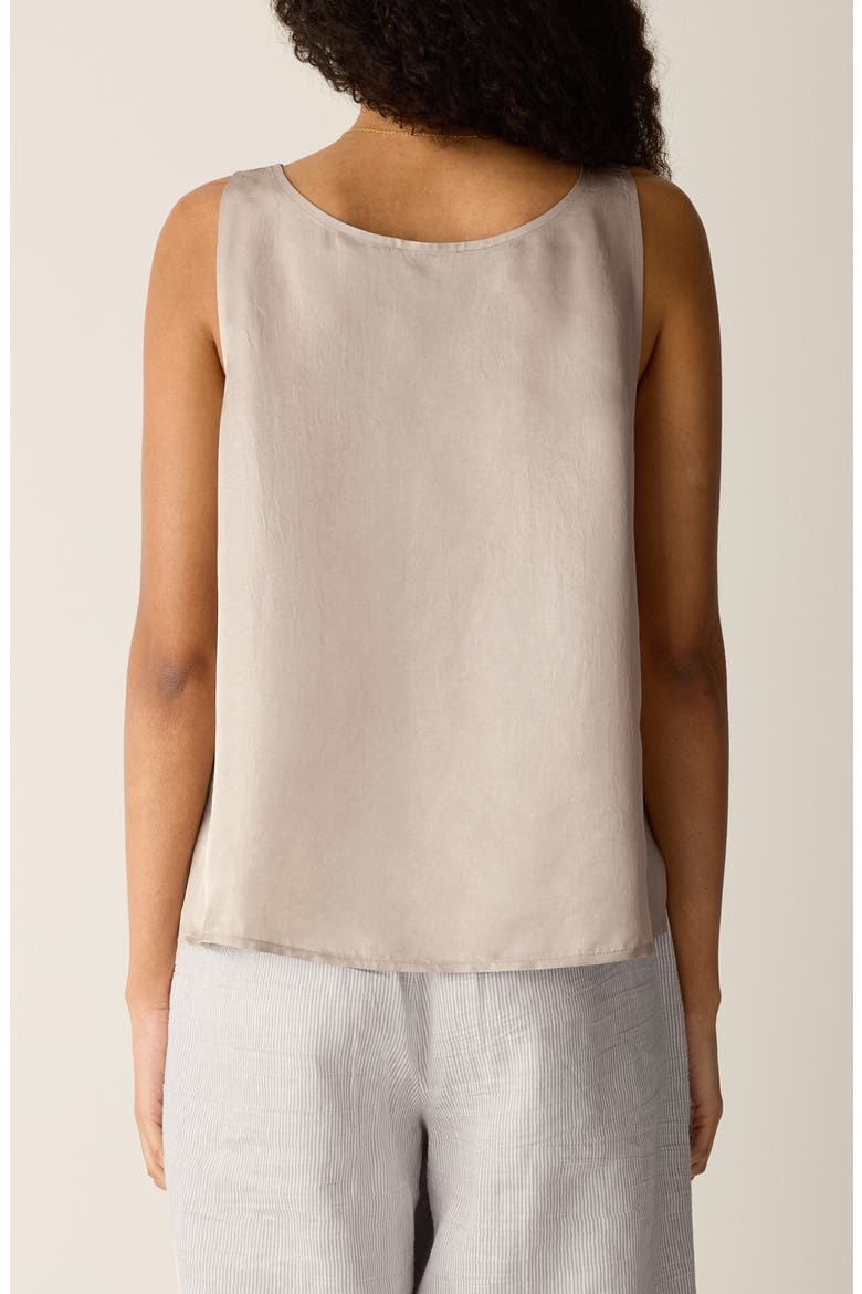 Scoop Neck Satin Tank, Alternate, color, WHEAT