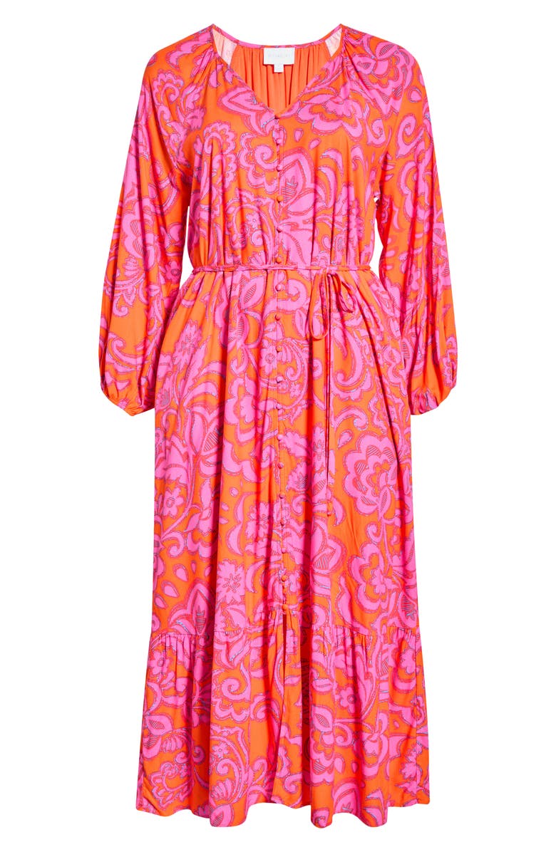 SUGARLIPS Marinda Floral Print Long Sleeve Maxi Dress, Main, color,