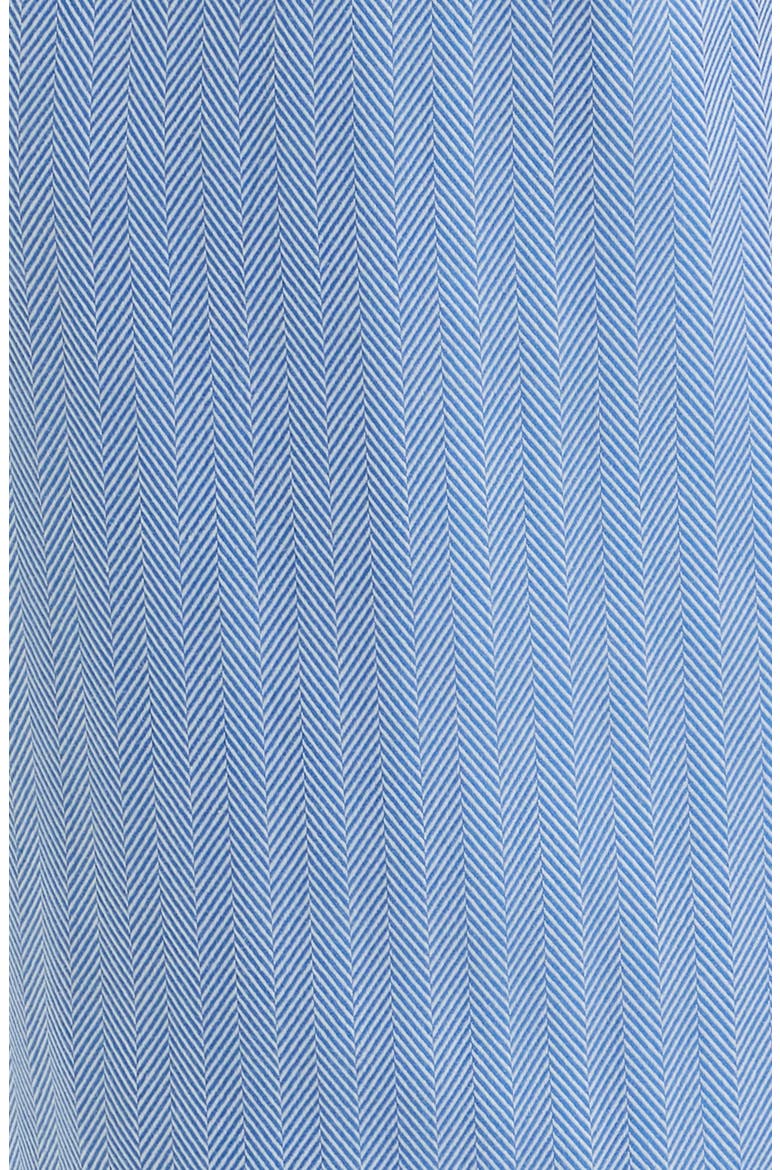 Signature Herringbone Cotton Pajama Pants, Alternate, color, BLUE/ NAVY PIPING