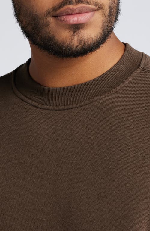 Elwood Core Oversize Crewneck Sweatshirt In Brown