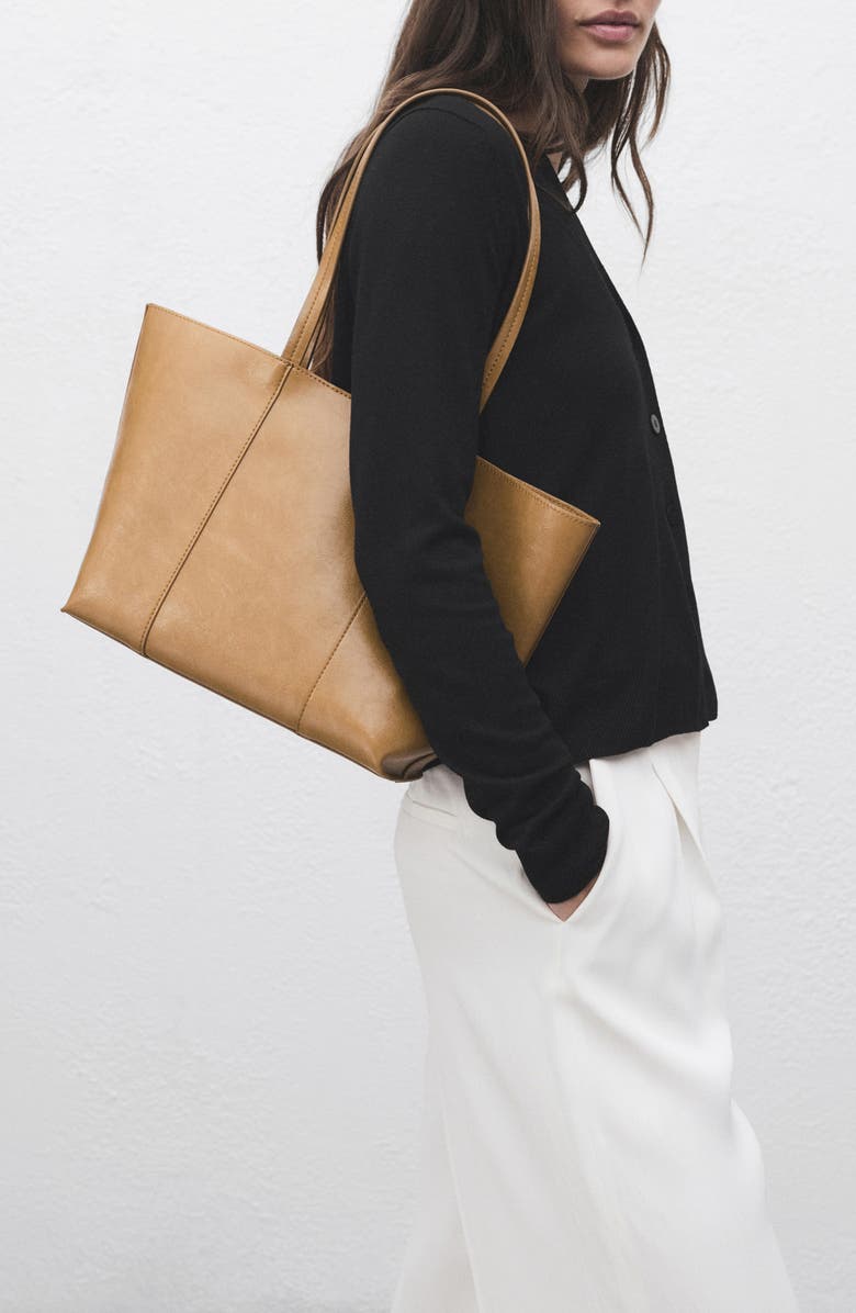 MANGO V-Neck Knit Cardigan, Alternate, color, Black