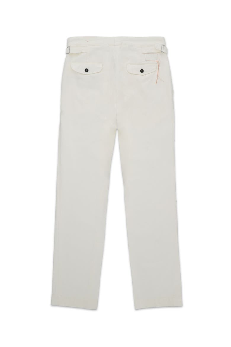 Oklahoma Cotton Pleated Trousers, Alternate, color, WHITE
