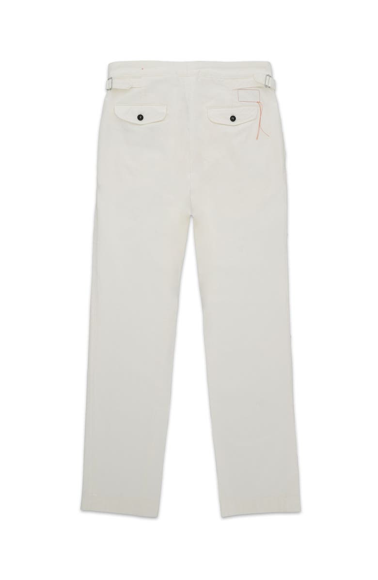 Fortela Oklahoma Cotton Pleated Trousers, Alternate, color, White