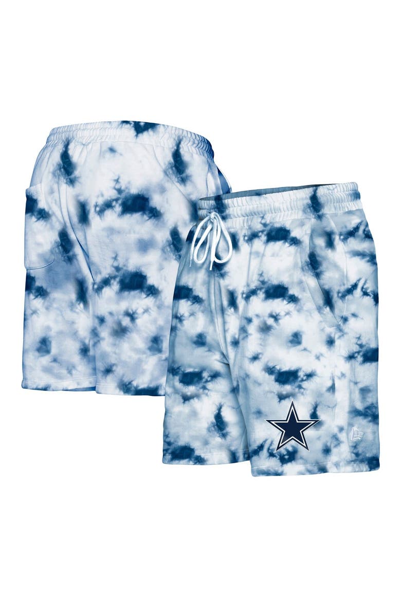 Men's New Era Navy Dallas Cowboys Tie-Dye Shorts, Main, color, Navy