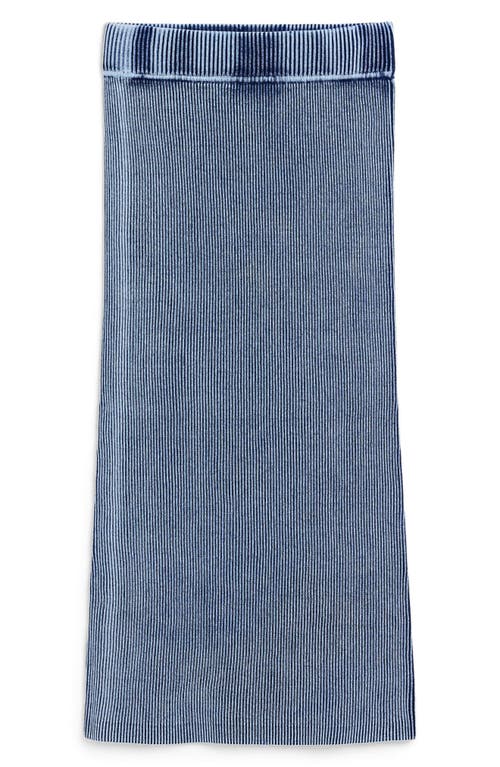 Desigual Rib Maxi Skirt In Blue
