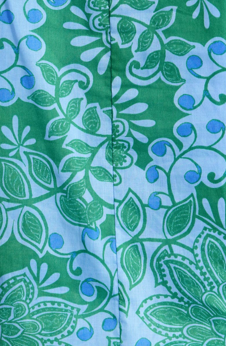 SUGARLIPS Tressa Floral Kareli Puff Sleeve Top, Alternate, color, Kelly-Blue-Multi