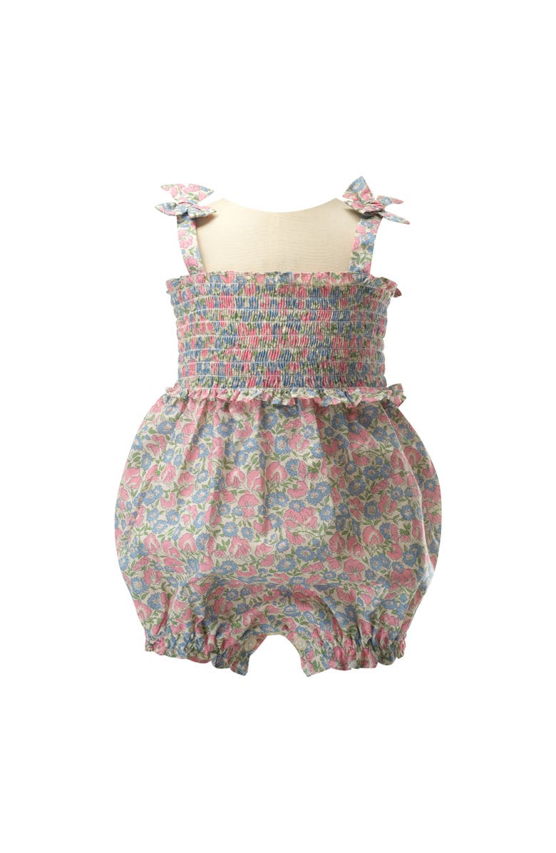 Rachel Riley Pastel Floral Smocked Bubble, Main, color, 
