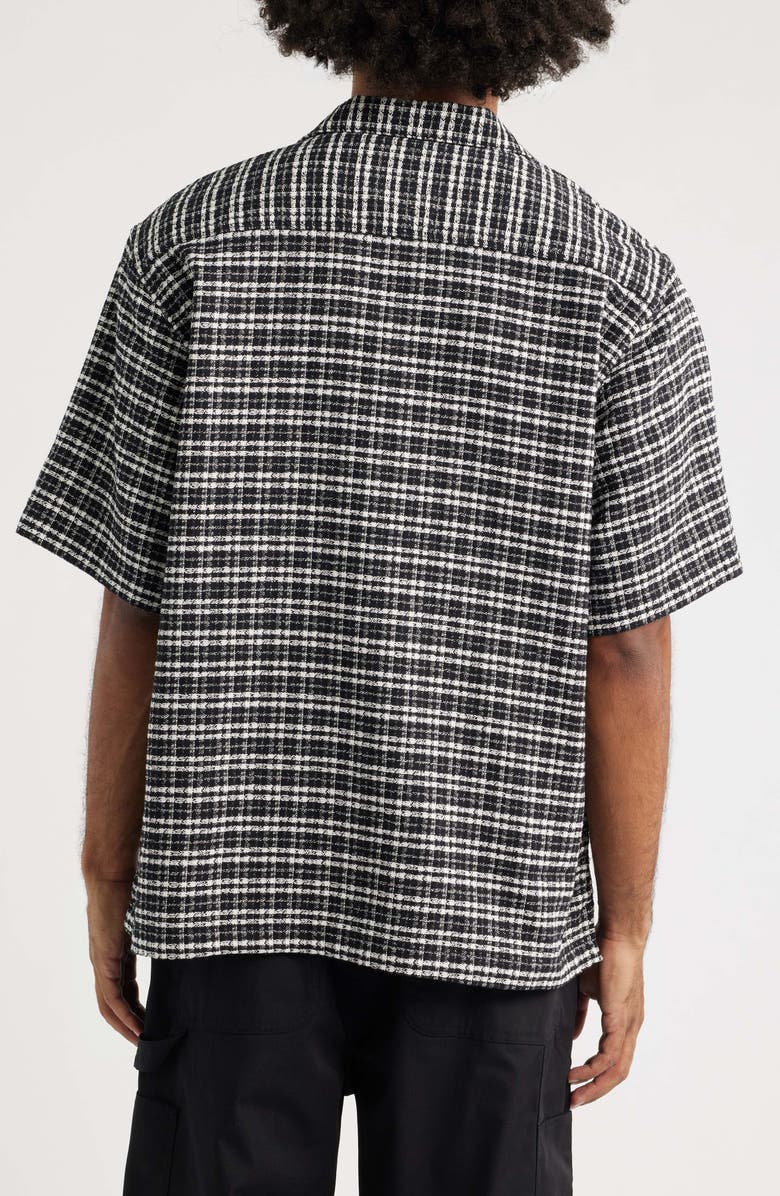 Carhartt Work In Progress Kander Plaid Cotton Button-Up Bowling Shirt, Alternate, color, Kander Check, Black