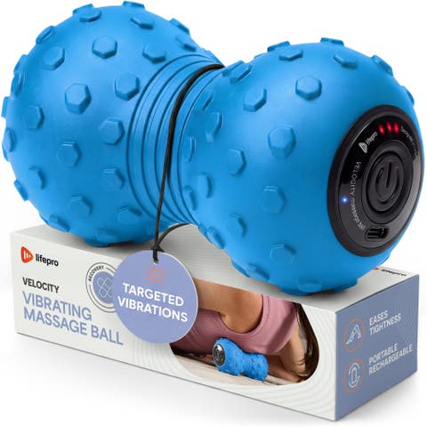 Velocity Vibrating Peanut Massage Ball  4Speed Deep Tissue Recovery Roller