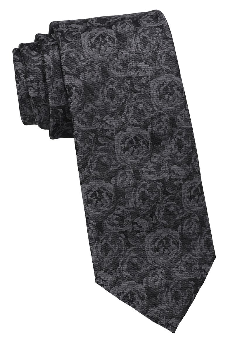 Rose Bushel Tie, Main, color, BLACK/ WHITE
