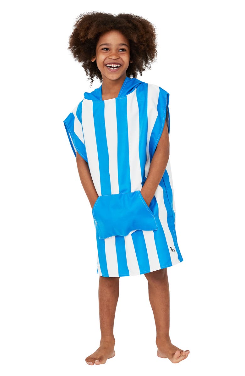 Dock & Bay Quick Dry Kids Poncho, Alternate, color, Whitsunday Blue