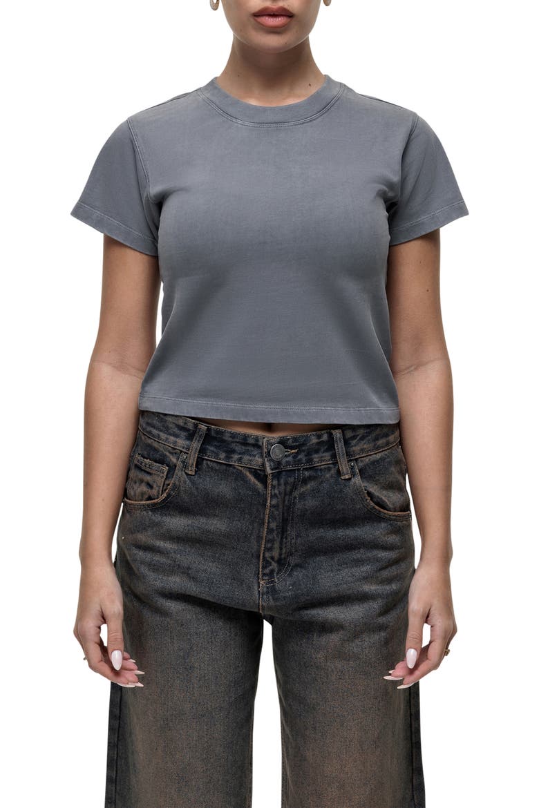 Scribble Grey Baby Tee, Main, color, Grey