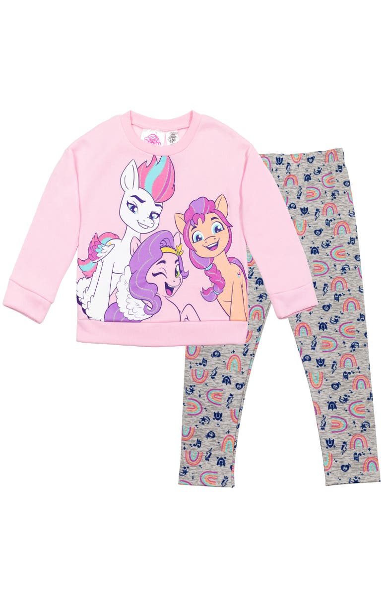 MY LITTLE PONY Sweatshirt & Leggings Set, Main, color, Pink