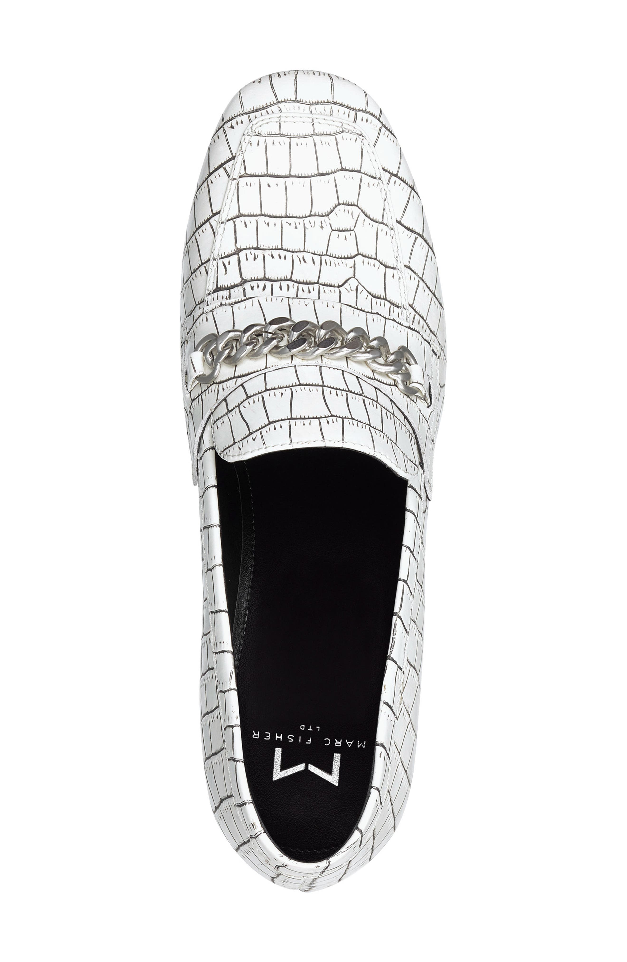 Hanne Loafer Pump, Alternate, color, WHITE LEATHER