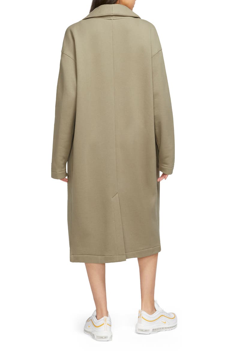 Sportswear Modern Fleece Oversized Duster, Alternate, color, NEUTRAL OLIVE/ CARGO KHAKI