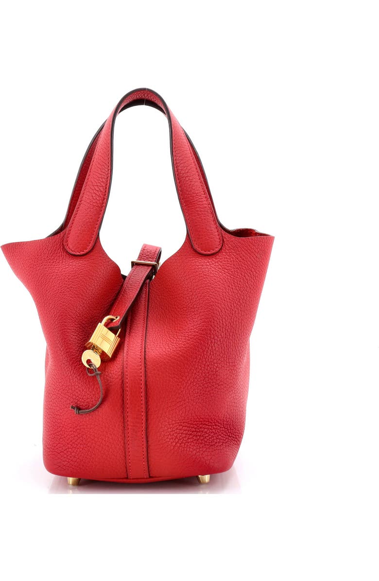Pre-Owned Hermes Picotin Lock Bag Clemence PM, Main, color, Rouge Vif