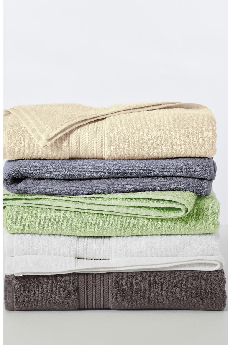 Quick-Dry Cotton 4-Pack Bath Towel Set, Alternate, color, SEAGREEN