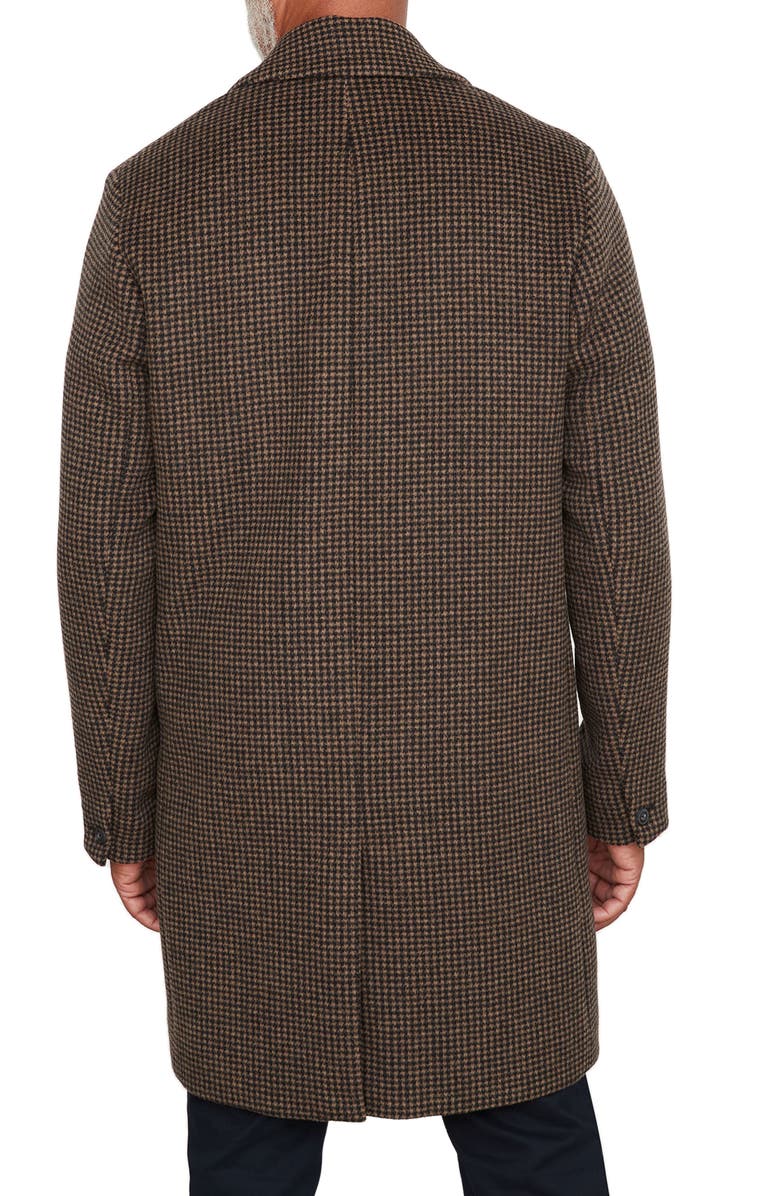 Vince Houndstooth Recycled Wool Blend Coat, Alternate, color, 