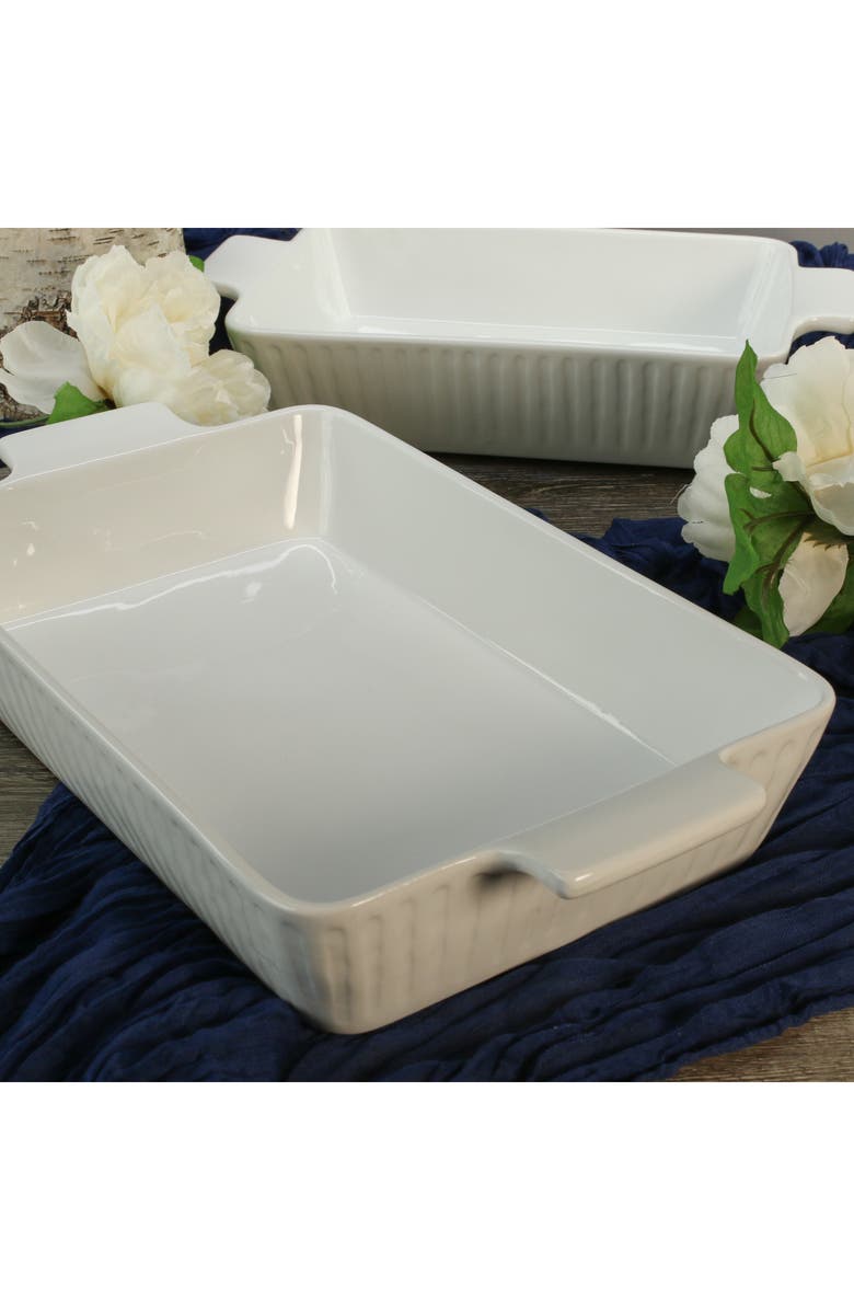 BIA Cordon Bleu 2-Piece While Colonnade Bakers Set, Alternate, color,