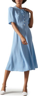 LK Bennett Montana Short Sleeve Midi Dress