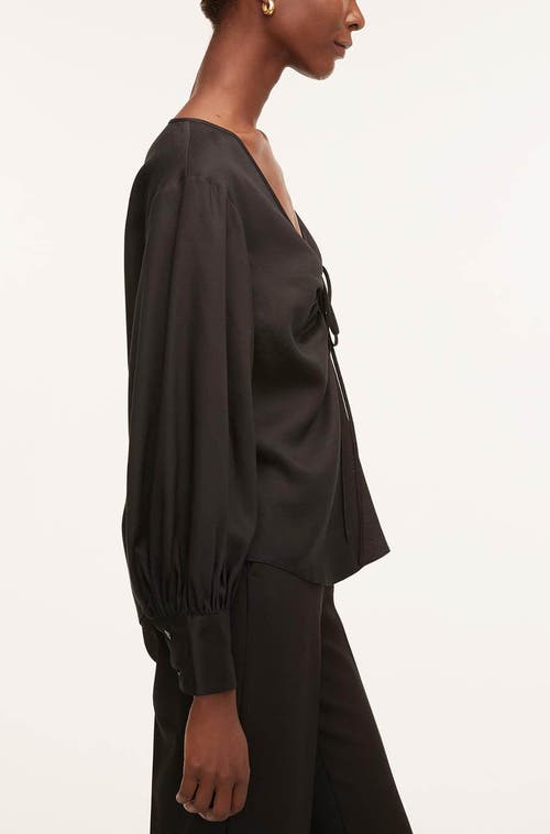 REBECCA TAYLOR REBECCA TAYLOR DRAWSTRING LONG SLEEVE BLOUSE