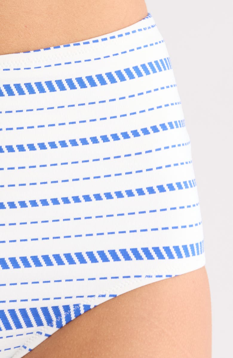 lemlem Elsi High Waist Bikini Bottoms, Alternate, color, Tiki Azure