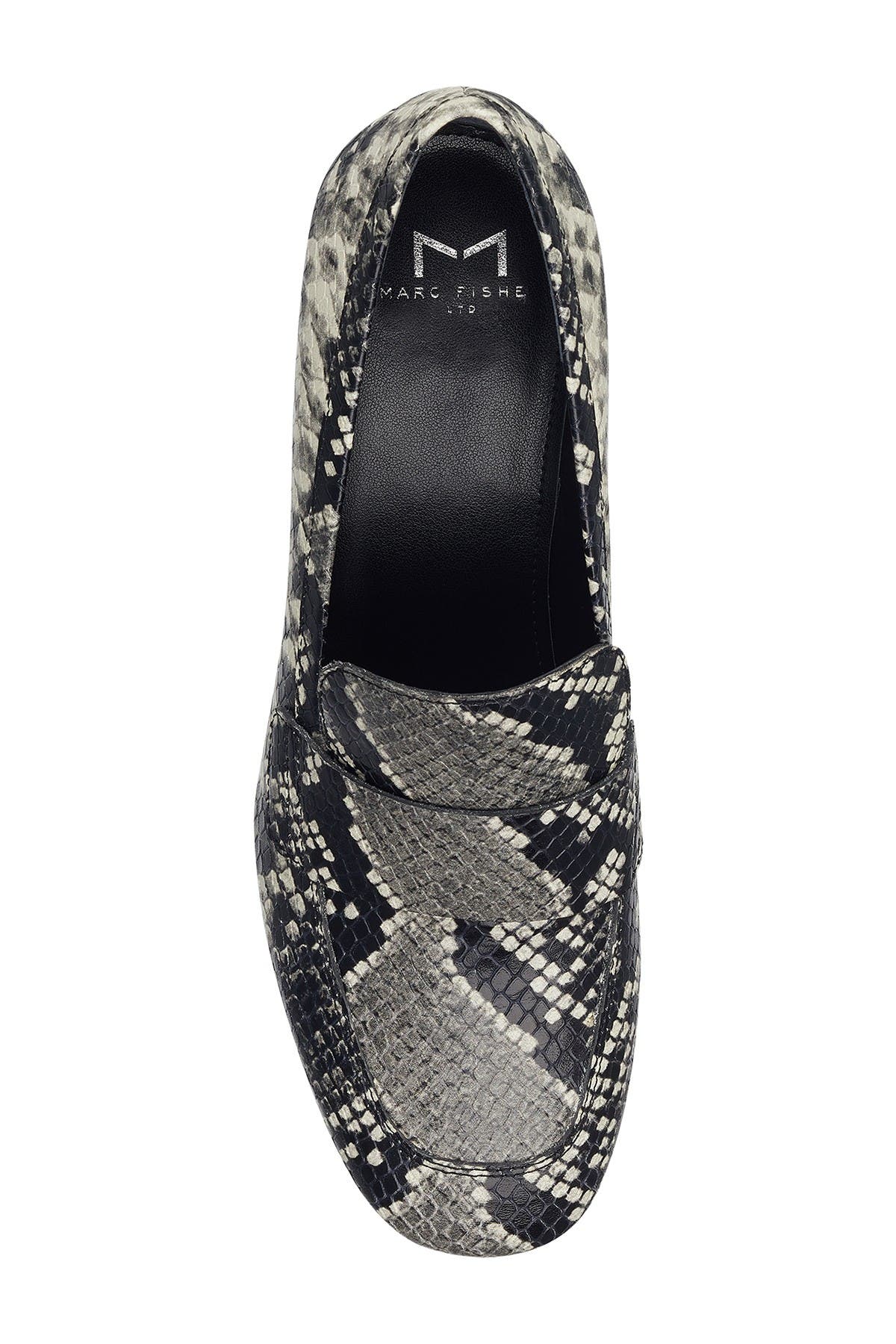 Marc Fisher LTD Hudson Snake Print Block Heel Loafer, Alternate, color, 