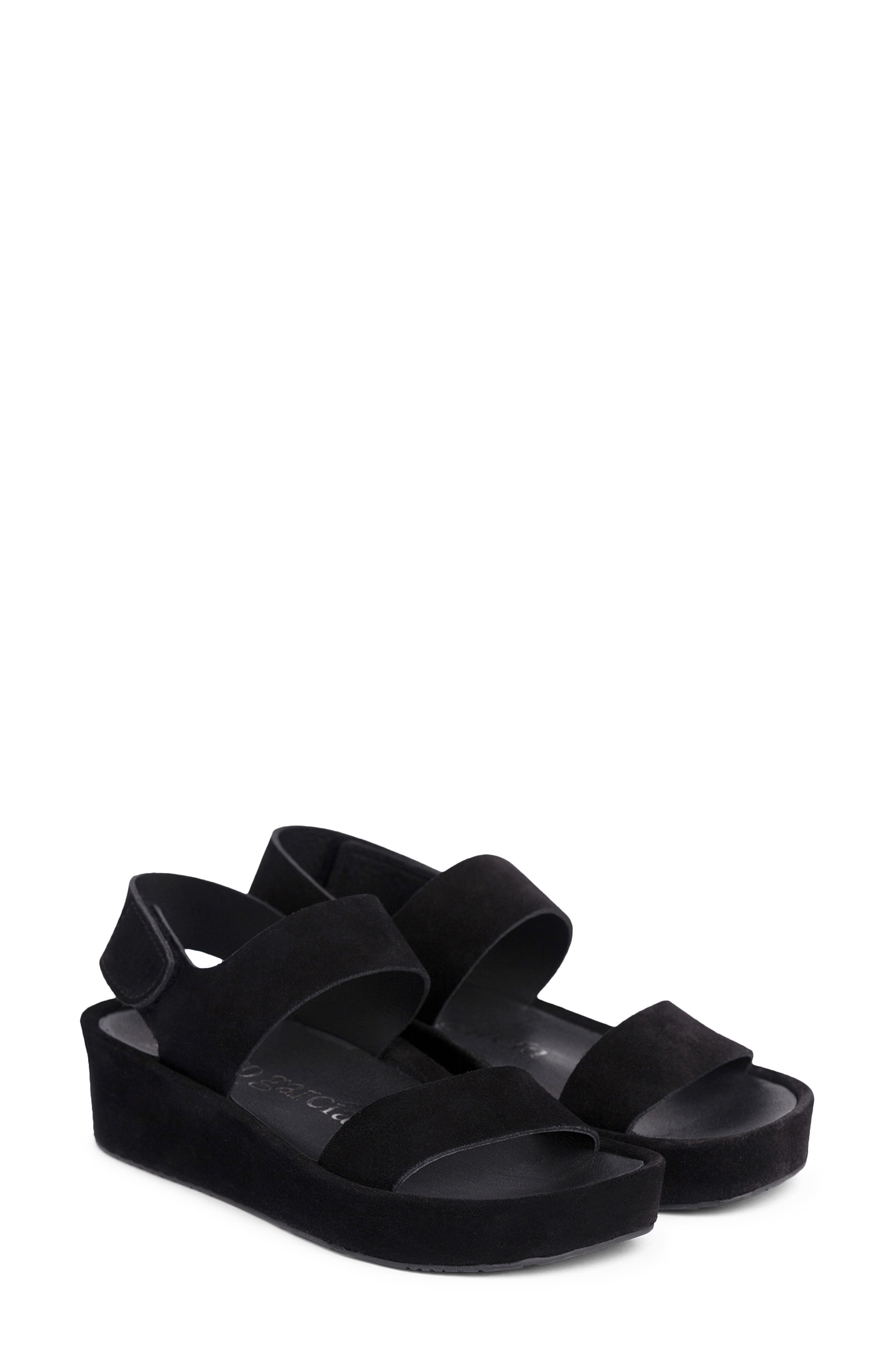 Pedro Garcia Lacey Platform Slingback Sandal, Main, color, Black Castoro