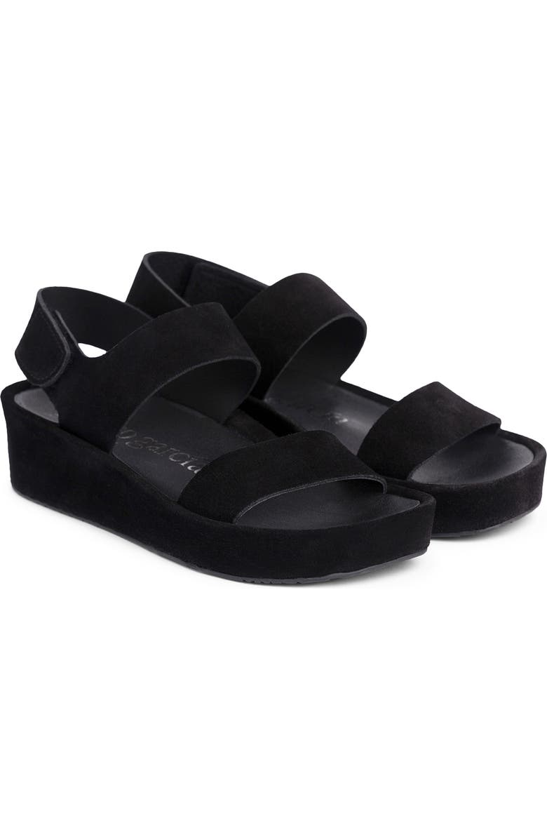 Pedro Garcia Lacey Platform Slingback Sandal, Main, color, Black Castoro