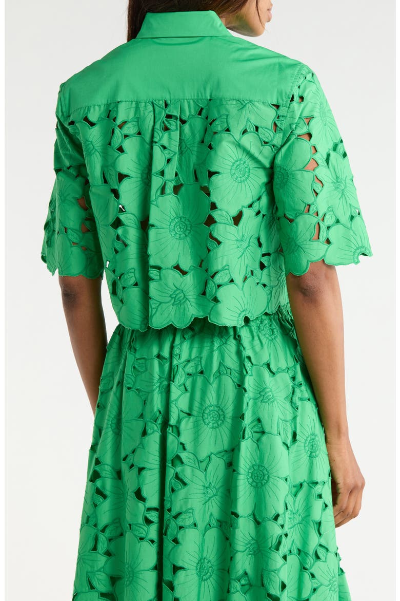 Joan Embroidered Crop Top, Alternate, color, INDIAN GREEN