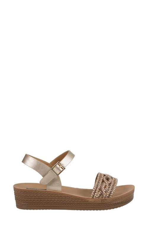 Gc Shoes Faye Ankle Strap Sandal In Gold