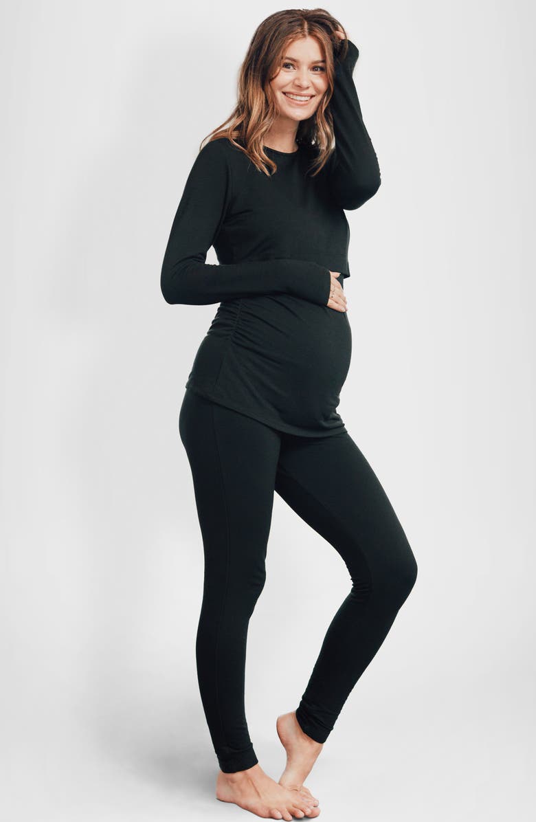Seraphine Thermal Over the Bump Maternity Leggings, Alternate, color, 