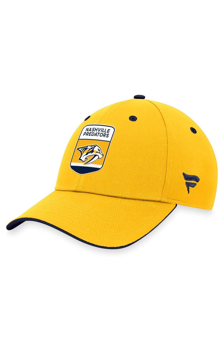 FANATICS Men's Fanatics Branded Gold Nashville Predators 2023 NHL Draft Flex Hat, Main, color,