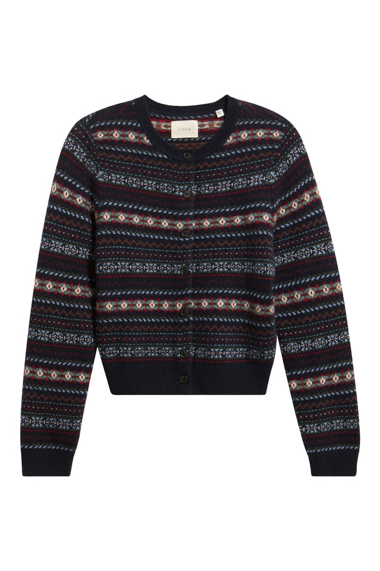 Faustine Fair Isle Cardigan, Alternate, color, NAVY DASHWOOD FAIR ISLE