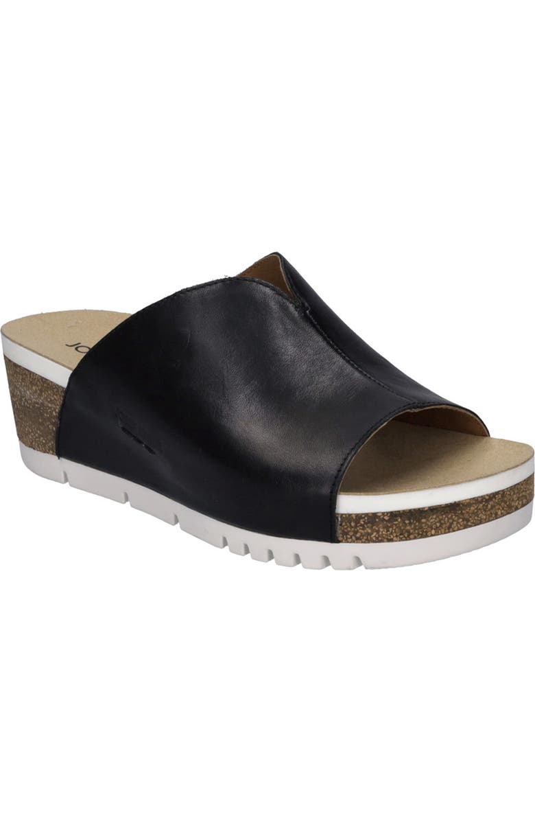 Josef Seibel Quinn 01 Wedge Sandal, Main, color, Black