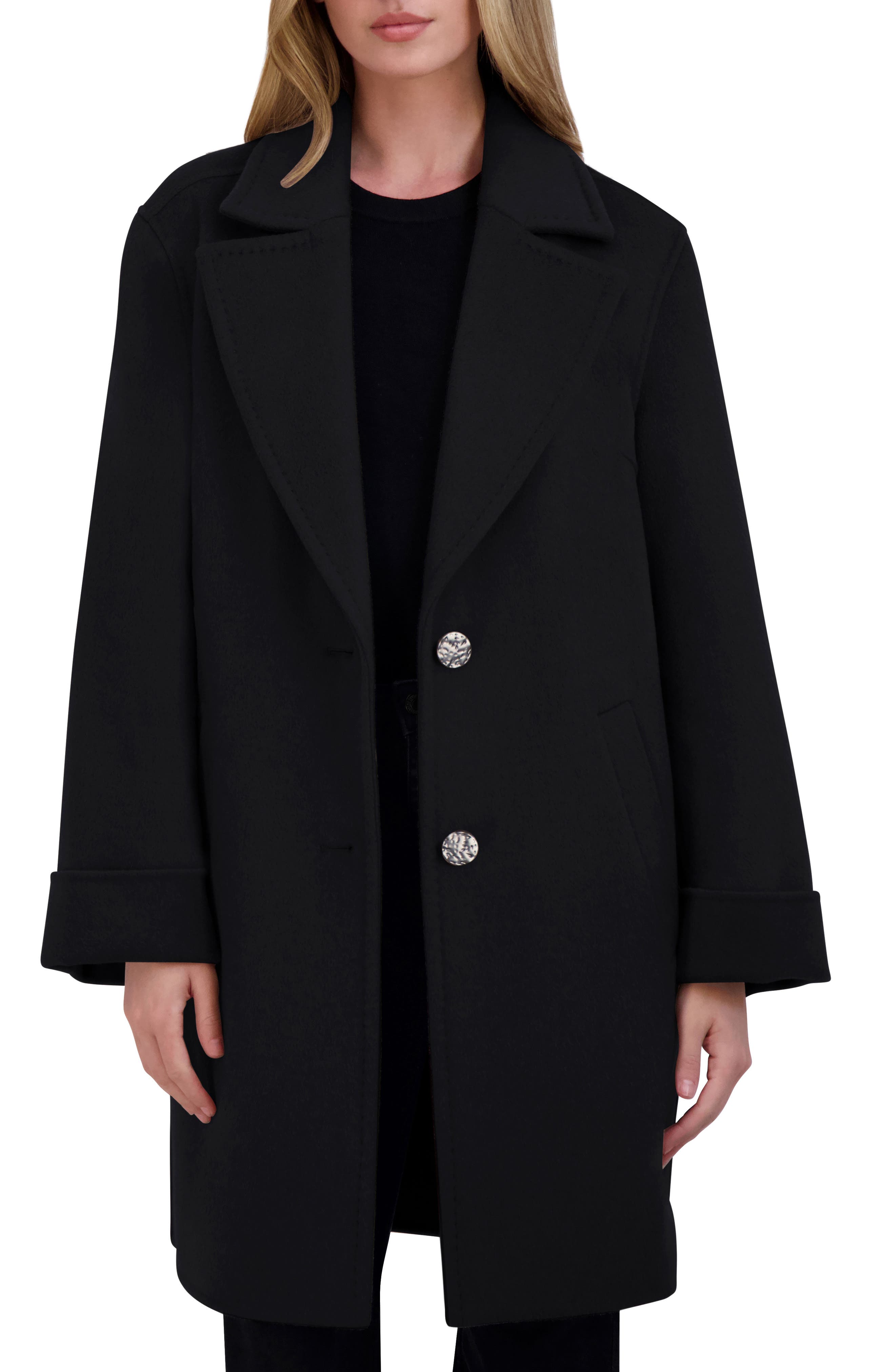 Tahari Sandra Oversize Wool Blend Coat