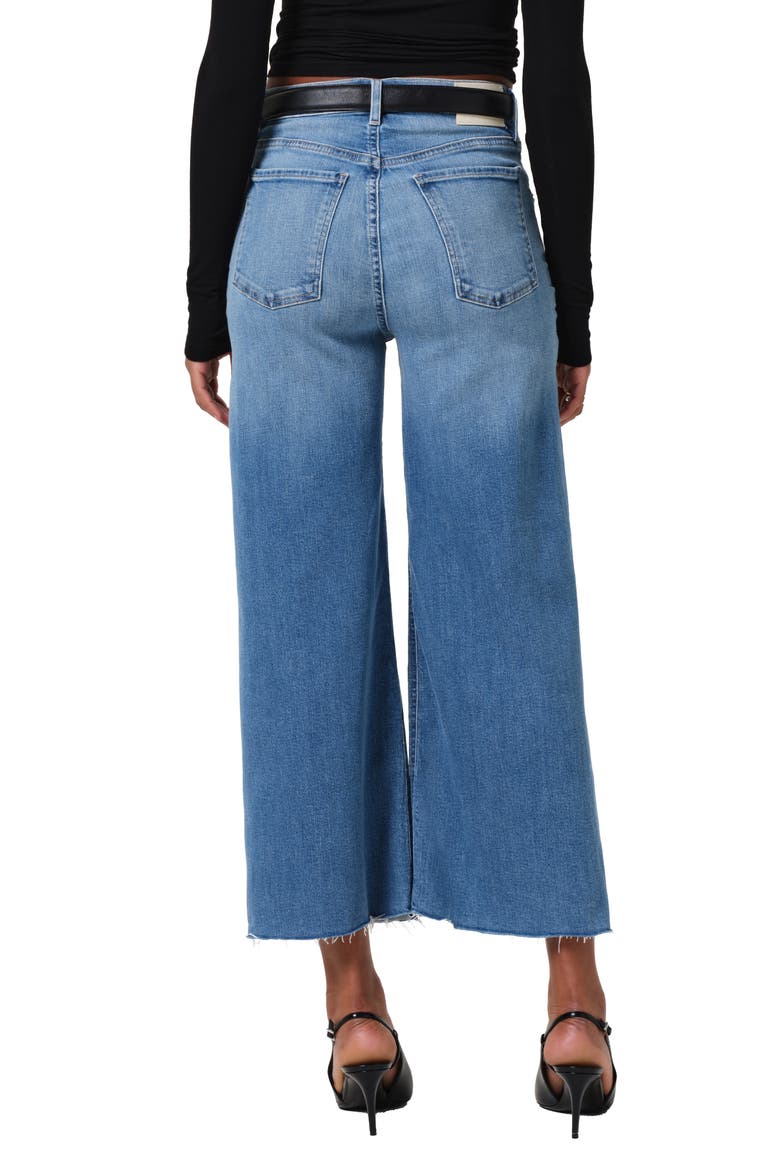 Lyra Raw Hem High Waist Ankle Wide Leg Jeans, Alternate, color, BHODI (MD INDIGO)