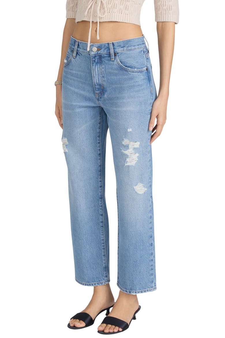 The Hang Ripped Ankle Straight Leg Jeans, Alternate, color, SUNDROP