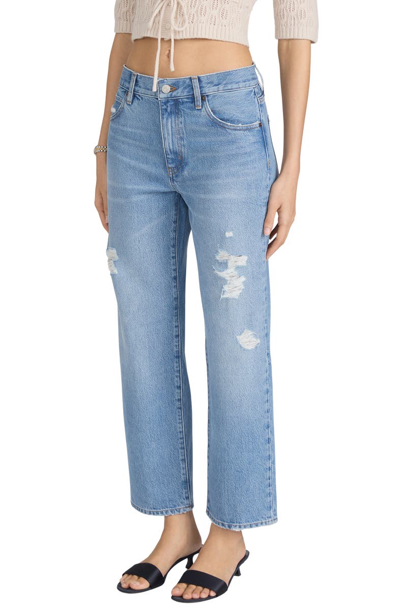 FRAME The Hang Ripped Ankle Straight Leg Jeans, Alternate, color, Sundrop