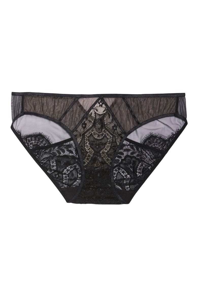 Maestra Lace Bikini, Alternate, color, BLACK