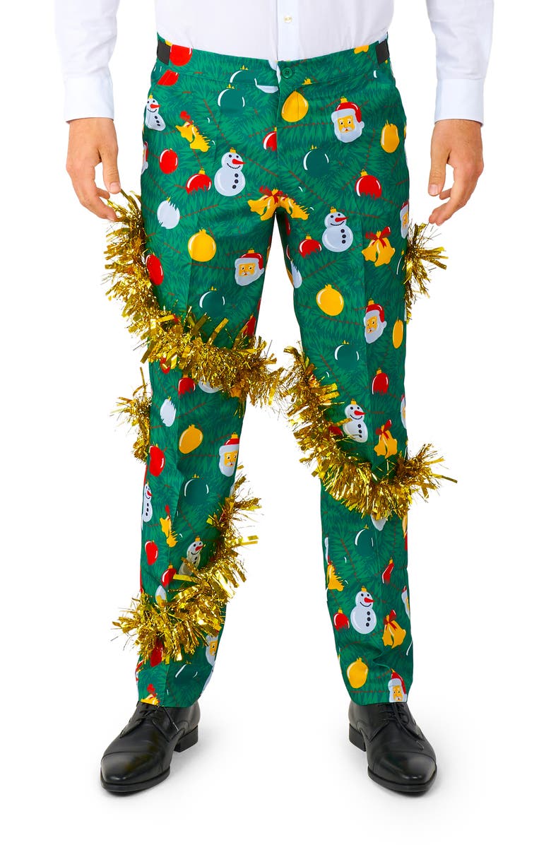 OppoSuits Christmas Tree Suit & Tie, Alternate, color, Green