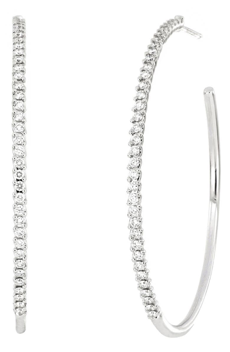 Bony Levy Audrey 18K Gold Diamond Hoop Earrings, Main, color,