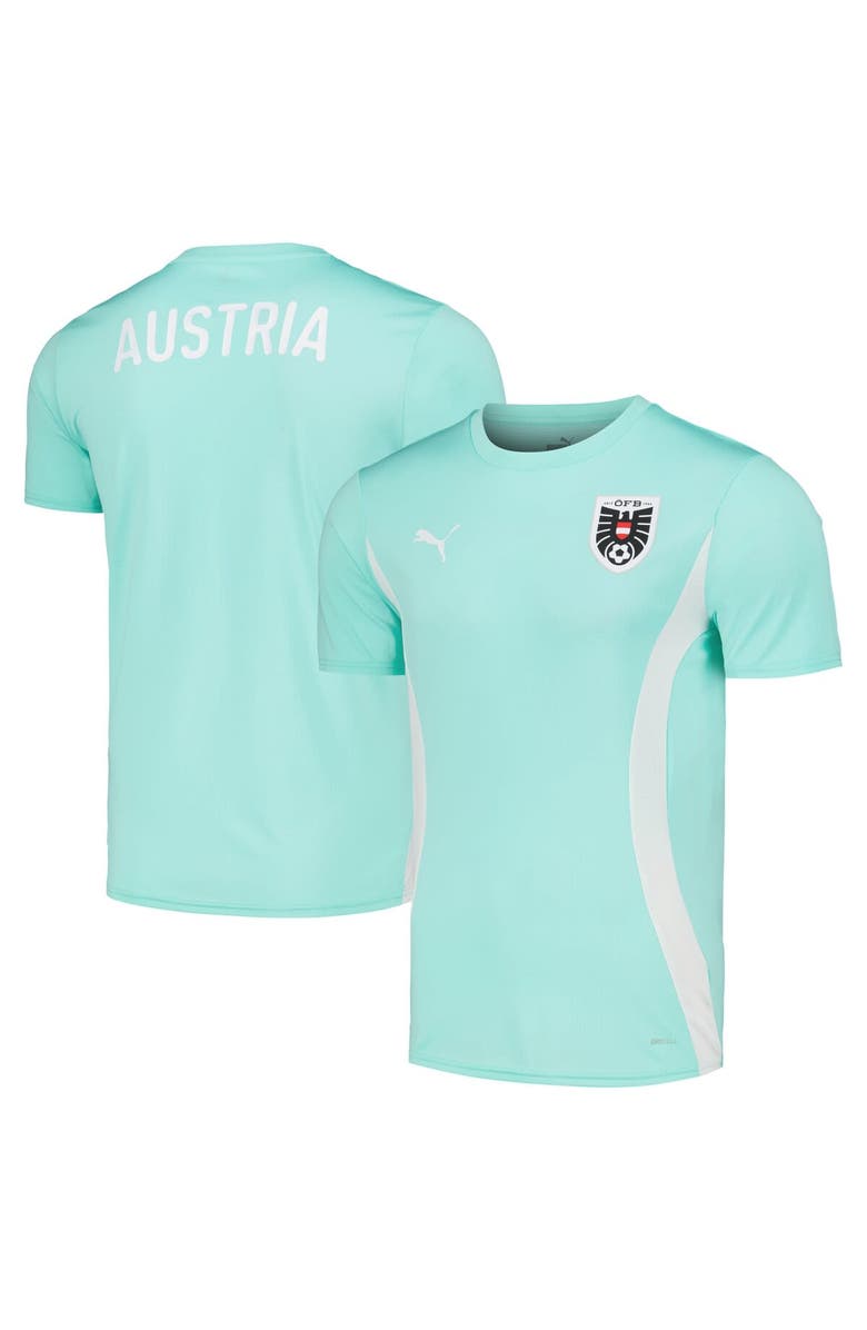 PUMA Men's Puma Mint Austria National Team 2023/24 Pre-Match Jersey, Main, color, 